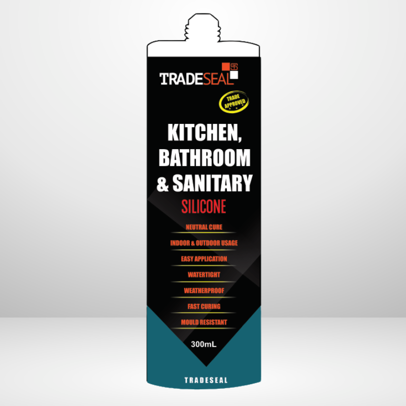 Tradeseal Kitchen, Bathroom & Sanitary Silicone 300ml (12 per box)