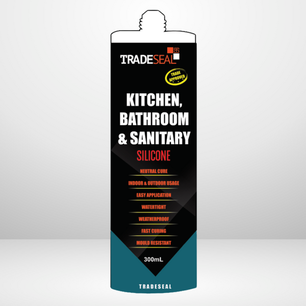 Tradeseal Kitchen, Bathroom & Sanitary Silicone 300ml (12 per box)